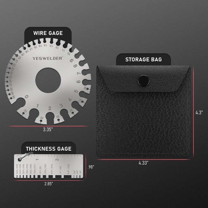 YESWELDER Round Dual Sided Metal Sheet Gage & Metal Sheet