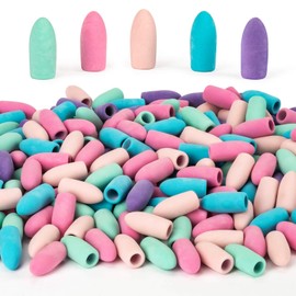 Sukh Cap Erasers for Pencils Pulk - Pencil Top Erasers 60 PCS Pencil Cap Toppers for Kids Latex Free 5 Colors School Erasers Cap for Teachers Sudents Classroom Home and Office
