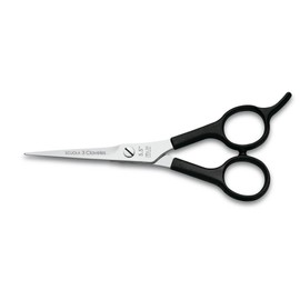 3 Claveles Relax Cutting Scissors for Hairdressers with Finger Rests 5.5 Inches Black