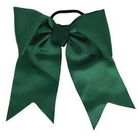 Jumbo Bow Pony with Tails (Dark Green)