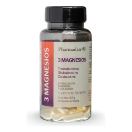Magnesio Complex Pharmadan Citrato Glicinato Treonato Cápsulas