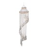 Beachcombers Stairway Shell Wind Chime Coconut Top and Burnt Tropical