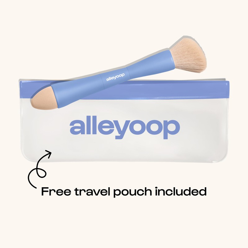 Alleyoop Multi-Tasker 4-in-1 Travel Makeup Brush Set – Compact Makeup