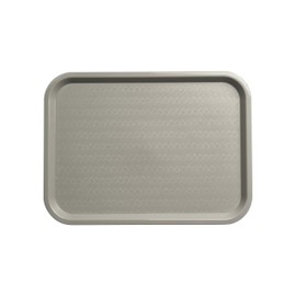 Carlisle FoodService Products Cafe Fast Food Cafeteria Tray with Patterned Surface for Cafeterias, Fast Food, And Dining Room, Plastic, 16.31 X 12.06 X 0.7 Inches, Gray, (Pack of 24)