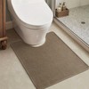 MontVoo Toilet Rugs U-Shaped, Ultra Thin Non Slip Contour Bathroom