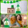 PestiLite St Patricks Day Lucky Shamrock Gnomes Snow Globe for