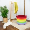 Rainbow Woven Baskets Rope Blanket Basket Storage with Handles for