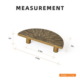 Goo-Ki 2.5''(64 mm) Hole Centers Luxurious & Sturdy Zinc Alloy Cabinet Handls,Antique Brass Cabinet Pulls for Kitchen,Drawer,Cupboard & Wardrobe,6 Pack