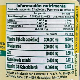 Vitamina C Betaglucanos Zinc Y Vitamina D3 30 Tabs Masticabl                                                                                          
