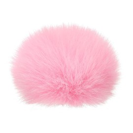 PATIKIL 7mm x 65mm Fur Microphone Windshield Microphone Cover for Indoor Outdoor Microphone Pink