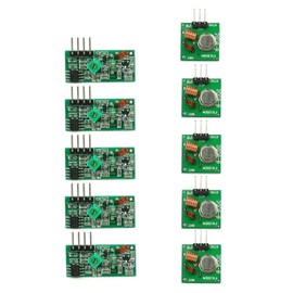 Aihasd 5PCS 433MHz Receiver/Transmitter Radio Module Superregeneration Wireless Transmitter Module Receiver Module Burglar Alarm Receiver Module Burglar Alarm
