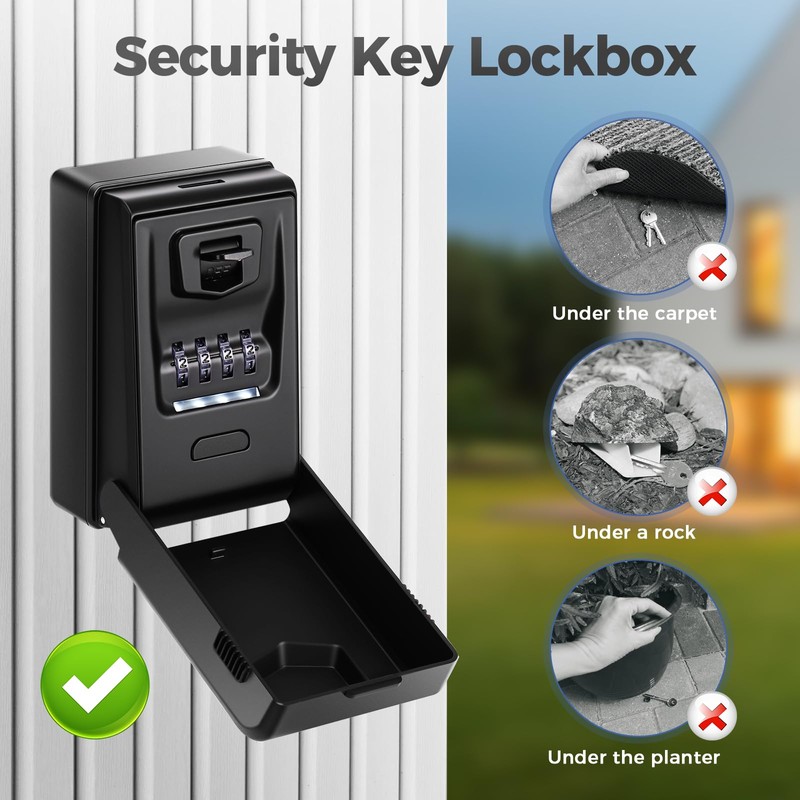 PAIRIER Key Safe with Illuminated Number Code
