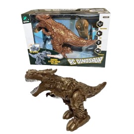 RC TOY T Rex Dinosaur Electronic Walk, Sound, Light Up with Remote Control  Toy- Bronze