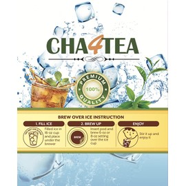 Cha4Tea 36-Count Unsweetened Black Iced Tea Pods for Keurig K-Cup Brewers