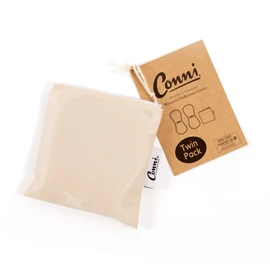Women's Incontinence Pads, Reusable, Waterproof & Breathable, Ecru, Twin Pack with a Waterproof Bag
