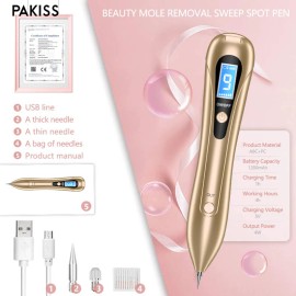 PAKISS FY-103 Plasma Pen Anti-Wrinkle & Anti-Aging Skin Care Device for Face & Body Care Hand Held Home Use with 1 Year Warrantycolor: Gold, power supply mode: Usb Recharge