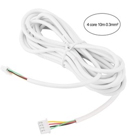 Zunate Intercom Doorbell Cable, 4-Core Copper Cable with 2 Backup Cable Connectors 10m/32.8ft Cable for Doorbell for Video Doorbell Intercom System