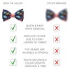 Lazo cámara Dinosaurios lazo PRE-TIED Patrón blue-peach colores Unisex Forma