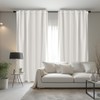 COTTON CRAFT White Curtain Window Panel Drapes - Set of