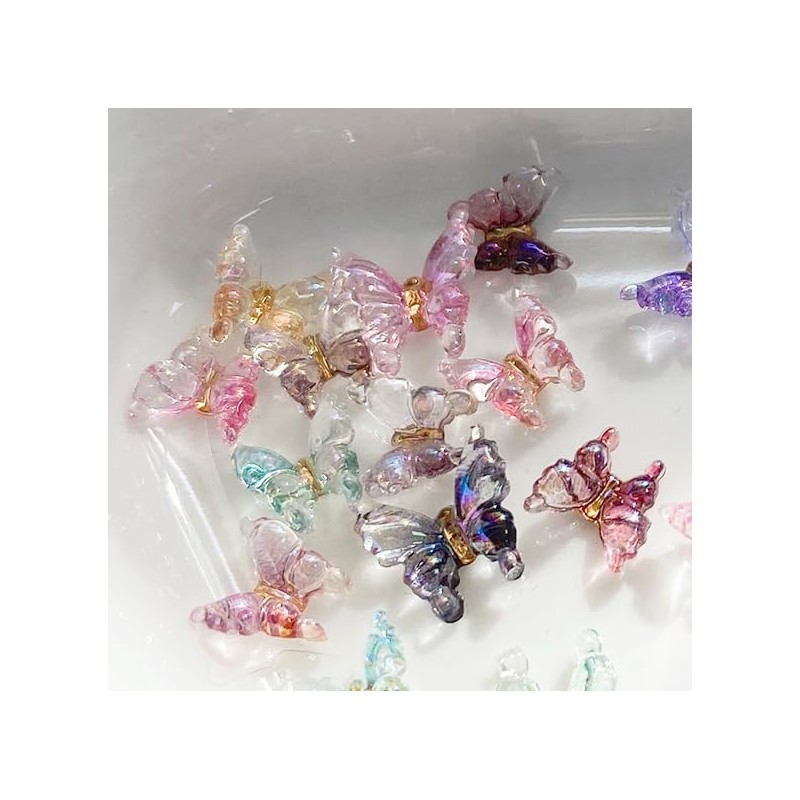 Butterfly Nail Accessories 6mm 30pcs Nail Parts NAKAMARU Decoration Rhinestone