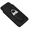 Cigar Case Portable Black Large Capacity PU Leather Caiman Pattern