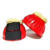 Equipride OVERREACH BOOTS BELL BOOTS MADE RUBBER WITH FAUX FUR LINED XXL-XS (XXL, Red)