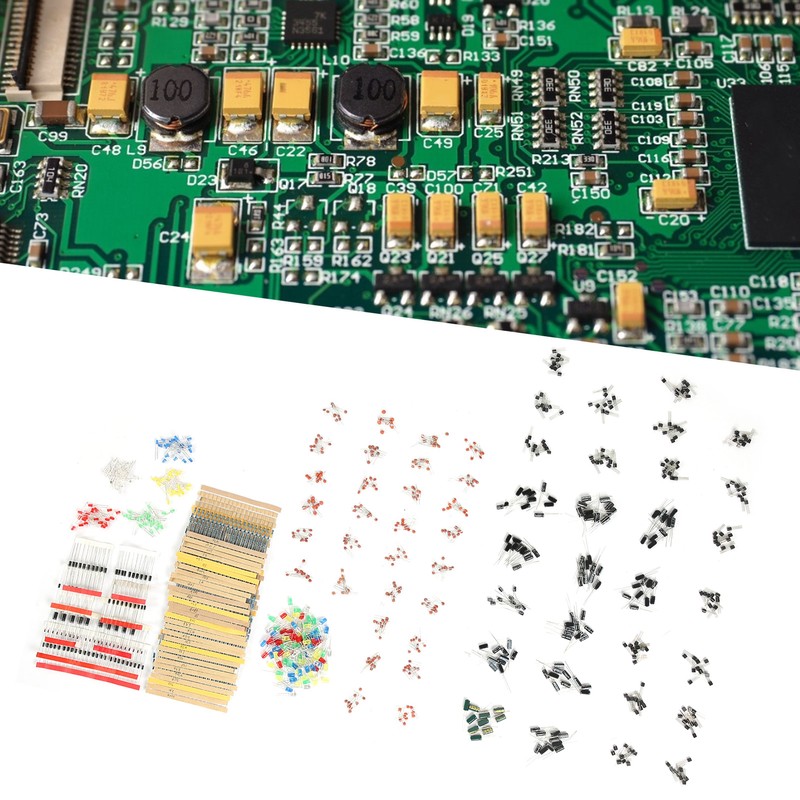 Super Electronic Component Kit 7 Values Set Resistor Diode Capacitor