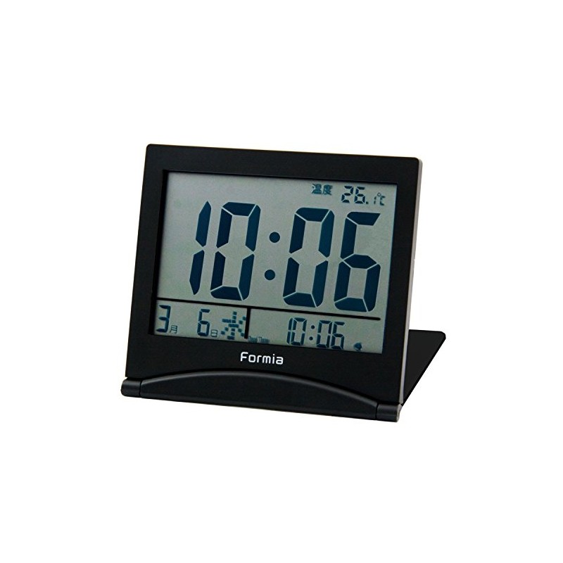 FORMIA Alarm Clock Digital Folding Travel Clock Black HT-006