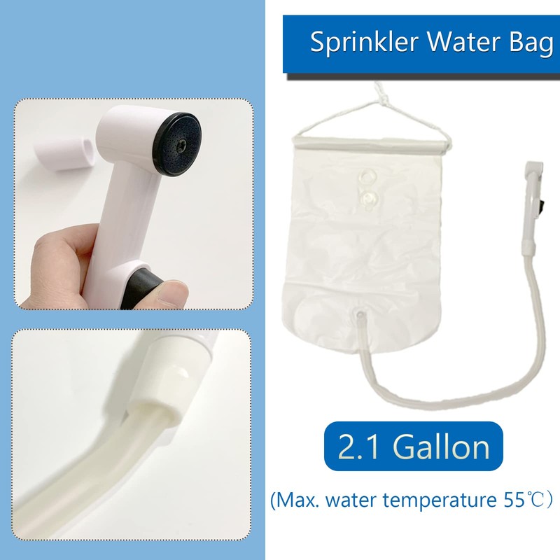 Bedside Shower System, Overhead Shower with Water Bag 2.5 Gallons