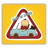 Zirni Baby On Board Little Driver Funny Warning Sign Sticker Decal Design 5'' X 5''