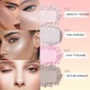 3 IN 1 Brown Nude Face Highlight Bronzer Powder Palette