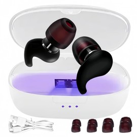 Ear Plugs for Sleeping Noise Reduction, Hearing Protection Earplugs for Sleep, Noise Cancelling 35dB, Snoring Blocking, Side Sleepers, Travel (Black, Ear Plugs with 4 Pairs Ear Tips and Carrying Case)