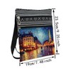 LiuenMgg Paris Eiffel Tower Messenger Bag Small Ethnic Pattern Printed