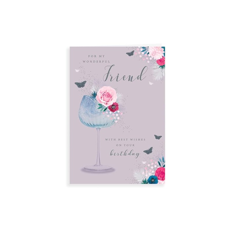 For My Wonderful Friend Birthday Card - Size 6" X