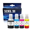 iPROSPECT 32XL 31XL Ink Bottles 4 Pack Compatible for HP