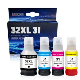 iPROSPECT 32XL 31XL Ink Bottles 4 Pack Compatible for HP 1VV24AN 1VU26AN 1VU27AN 1VU28AN for Smart Tank Plus Wireless 651 551 555 559 570 571 655 450 455 457 All-in-One Printer