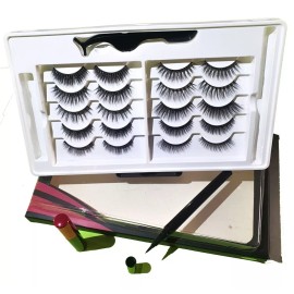 OEM Kit Pestañas Magneticas 10 Par Estilo Natural 5 Adhesivas