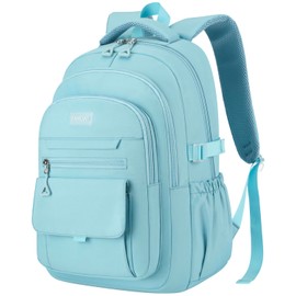 VANKANY Teen Girls School Backpack, Aesthetic Bookbag for Middle High School, College Women Students Laptop Backpack Mochilas Escolares, Blue