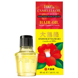 Oshima Tsubaki Camellia seed Oil - 100% Pure and Natural, Single-Ingredient, Plant-Based, Moisturizing for Hair, Skin, and Nails, Japanese Beauty - 2.03 fl oz (60ml), English Packaging