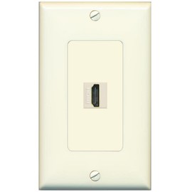 RiteAV Custom HDMI Wall Plate 1 Port - 1 Gang [Light-Almond]
