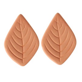 ABOOFAN 2pcs Reusable Leaf Shaped Terracotta Sugar Savers For Food Containers Brown Sugar Keeper And Softener Portable Sugar Saver For Home