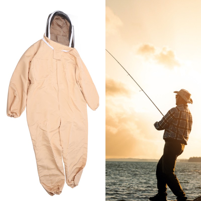 Beekeeping Suit Canvas Full Body Beekeeper Outfit Protective Clothing with