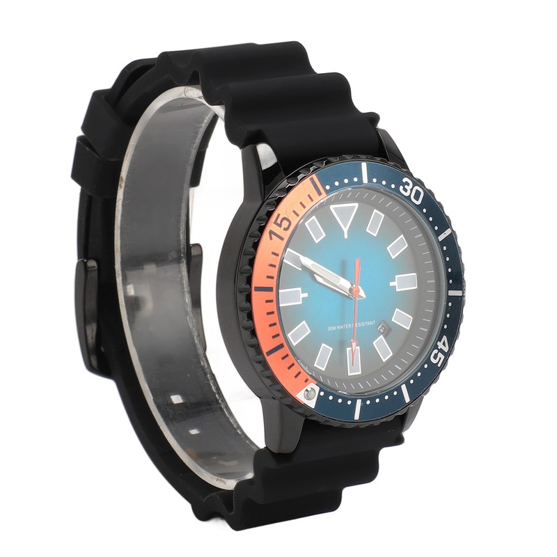 Rotating Bezel Watch Luminescent Automatic Date Analog Display Calendar Waterproof