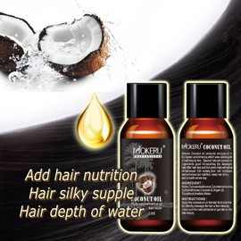 Coconut Oil Hair Anti-Hair Loss for Dry Hair, 30 ml, 100% Natural Coconut Hair Oil, Serum Shine and Moisture for Women and Men, Coconut Oil for Hair