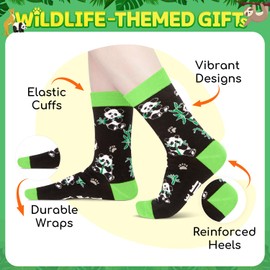 HAPPYPOP Panda Socks for Men Women - Funny Panda Gifts for Teen Boys Girls, Cute Animal Socks, Christmas Stocking Stuffers