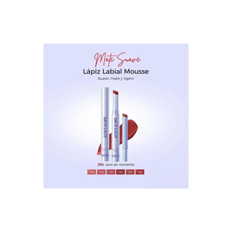 Sace Lady Labial Suave Mate Retráctil No Transfier Fps15