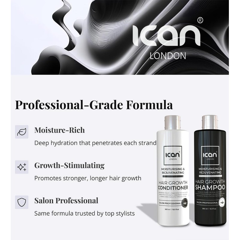ican London Moisturising Rejuvenating Fast Hair Growth Sulfate Free Shampoo