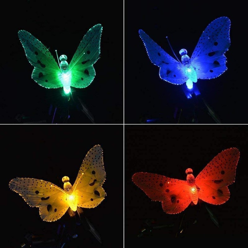 Berocia 20 LED Butterfly String Lights with Remote USB Plug