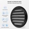 calimaero® WSGB 5" Inch Black Round Metal Air Vent Grill