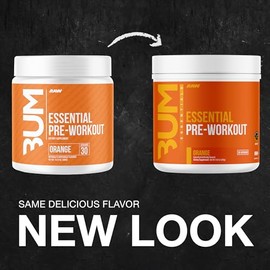 Raw cbum essential pre workout pre entrenamiento 30 servicios sabor naranja
